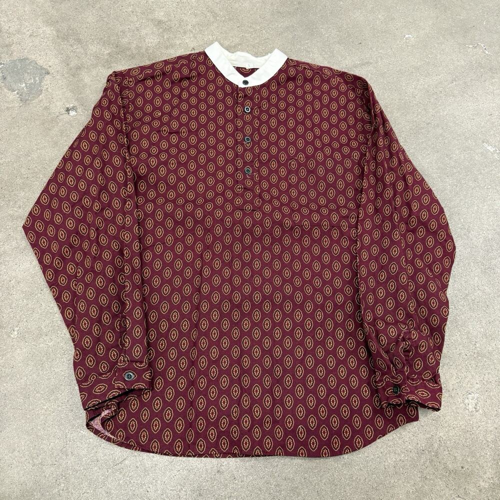 Vintage Wah Maker Shirt Men’s Large Red Coin AOP True Western Wear Made USA